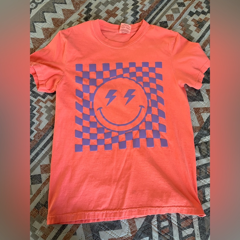 Neon Checker Tee